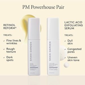 Shani Darden retinol reform serum and lactic acid set
